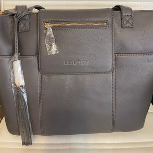 Brand new leather Lilly Jade diaper bag Madeline